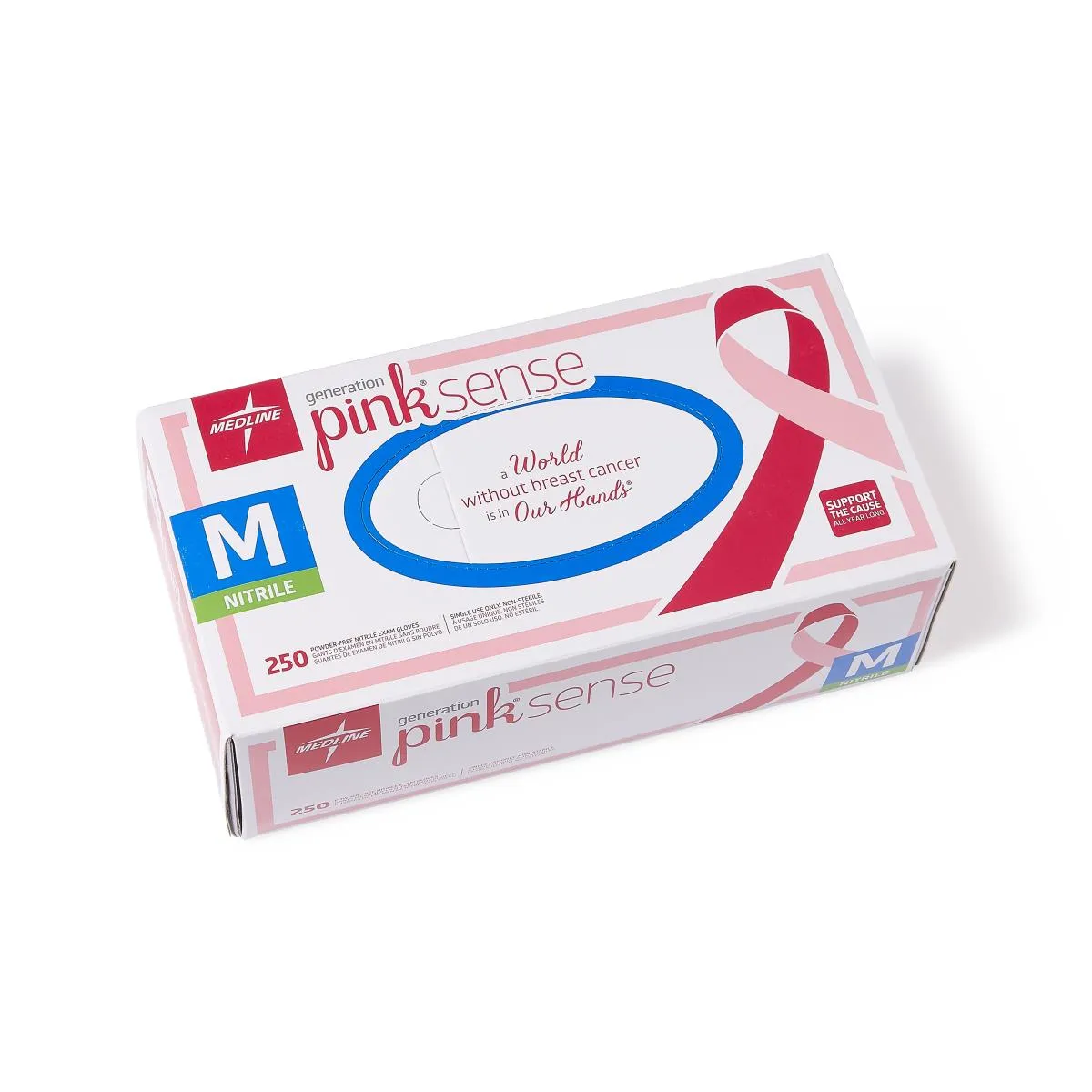 Generation Pink Sense Powder-Free Nitrile Exam Gloves, Various Sizes