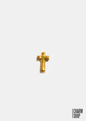 Gold Cross Locket Charm