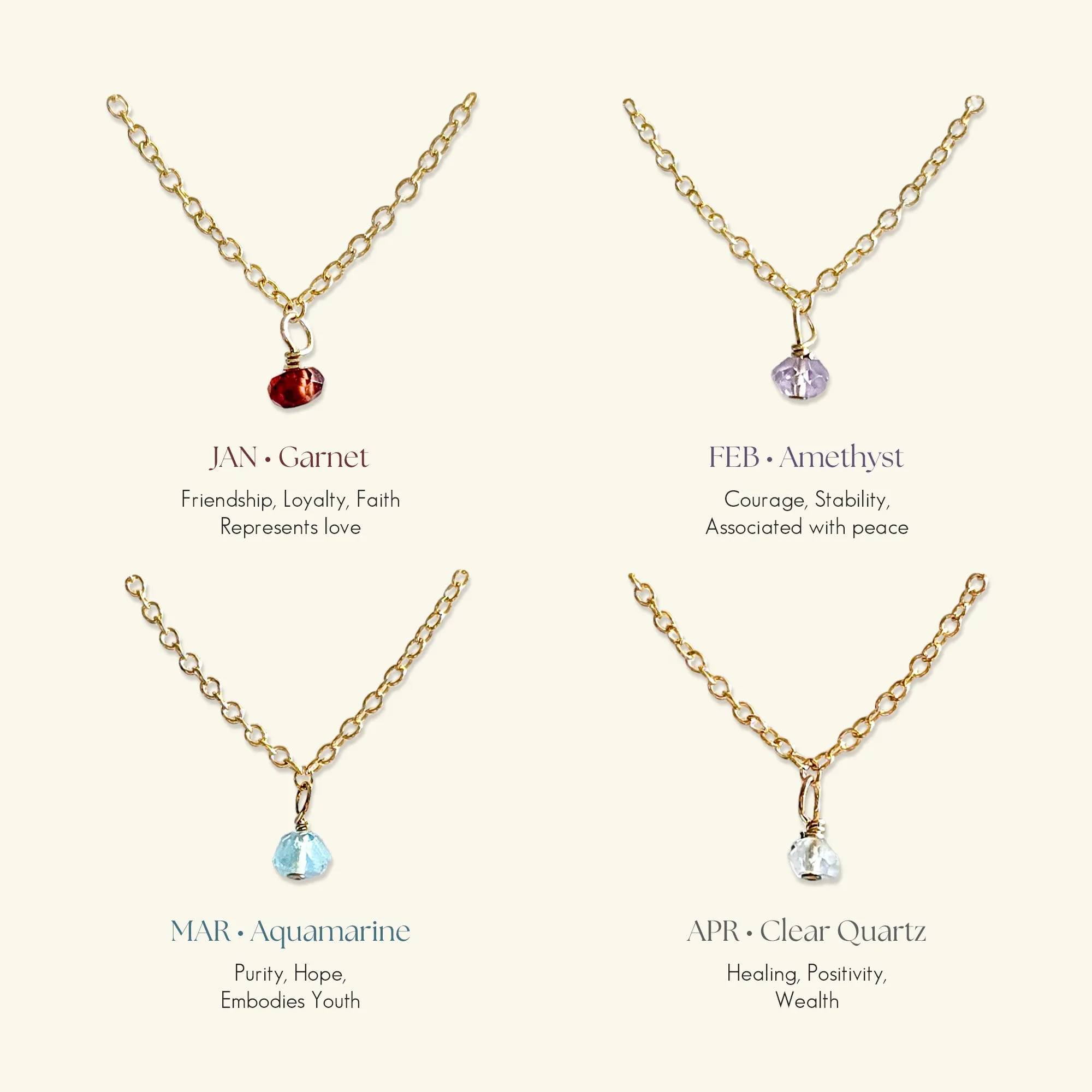 Gold Filled Birthstone Necklace