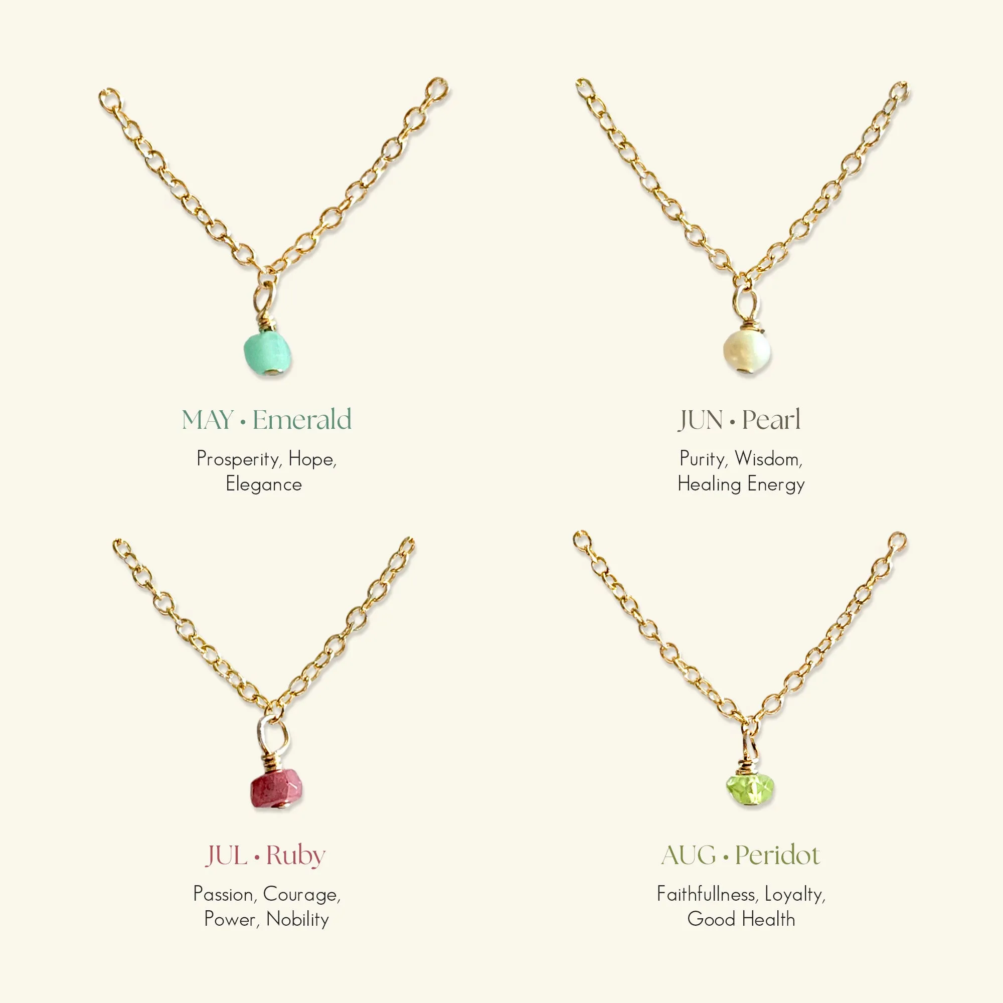 Gold Filled Birthstone Necklace