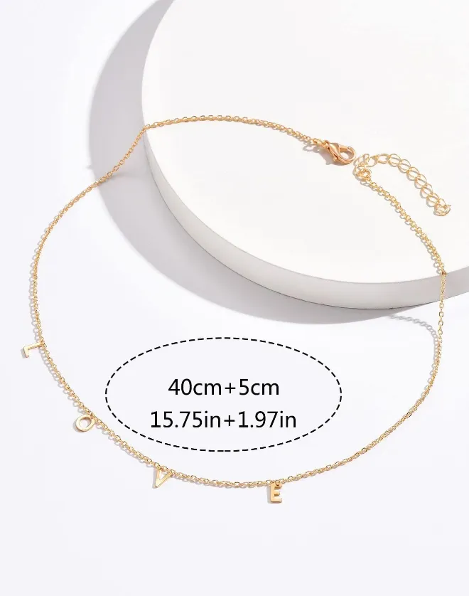 Gold Love Choker Necklace