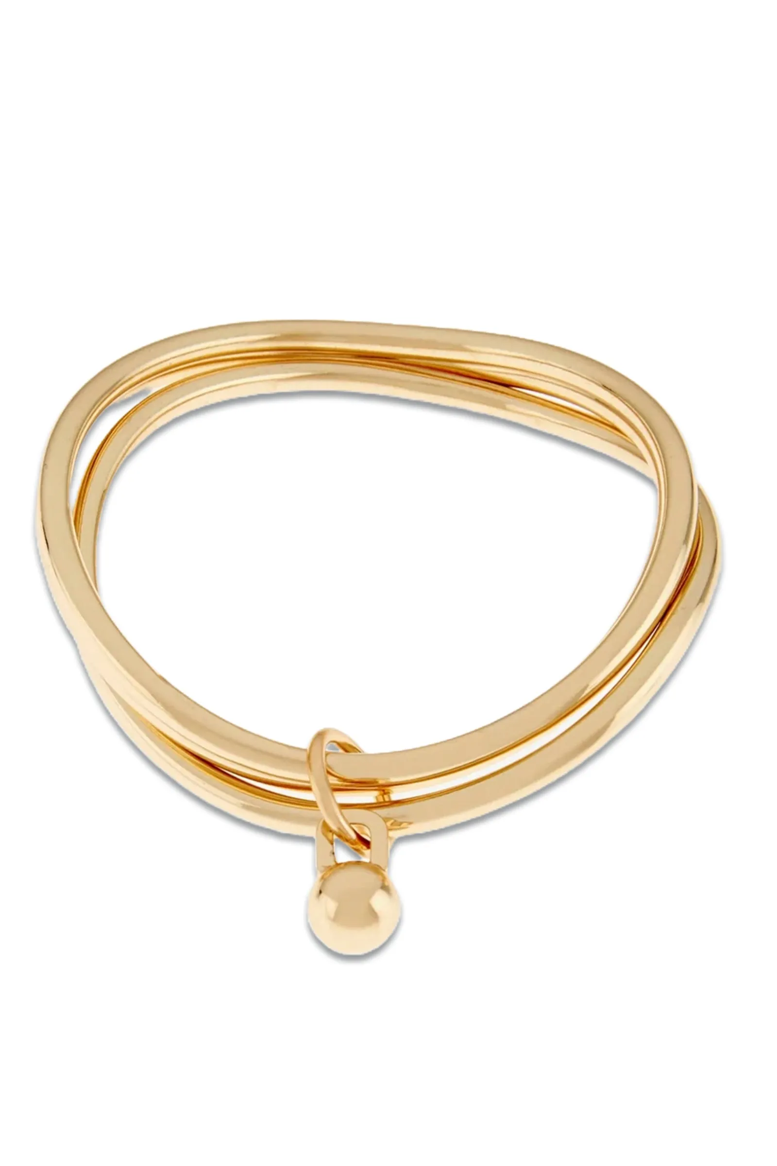 Gold Tone Triple Bangle