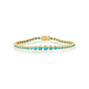 Graduated Turquoise Tennis Bracelet