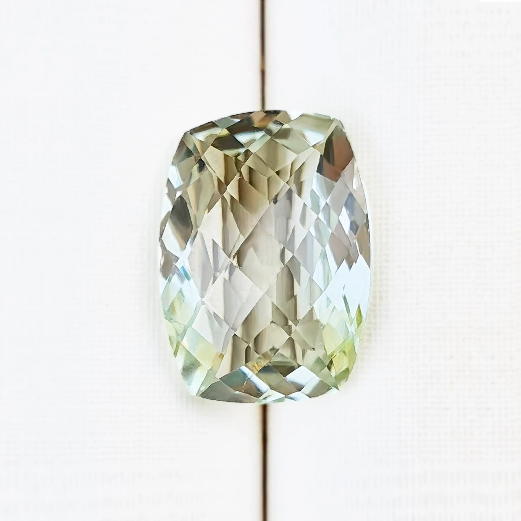 Green Amethyst Long Cushion Checkered Board Cut 7.9CT G285