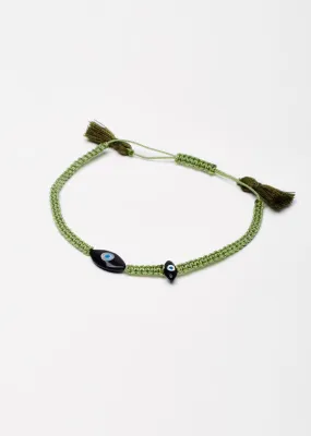 Green Eye Cord Bracelet