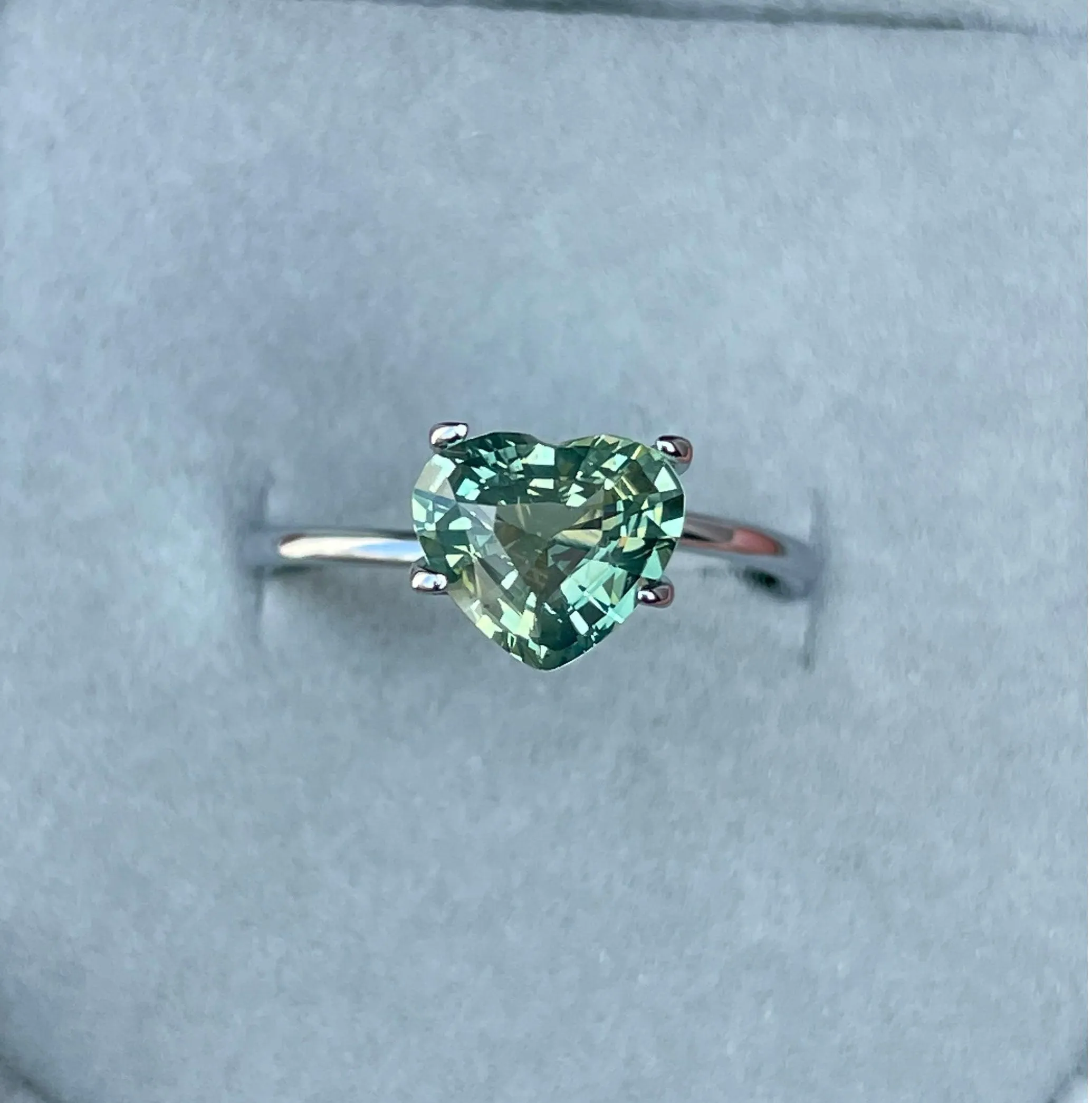 Green Sapphire 1.75 Ct, Natural Green Sapphire Ring, Teal Sapphire Engagement Ring, bespoke Ring, For Custom ring Loose gem