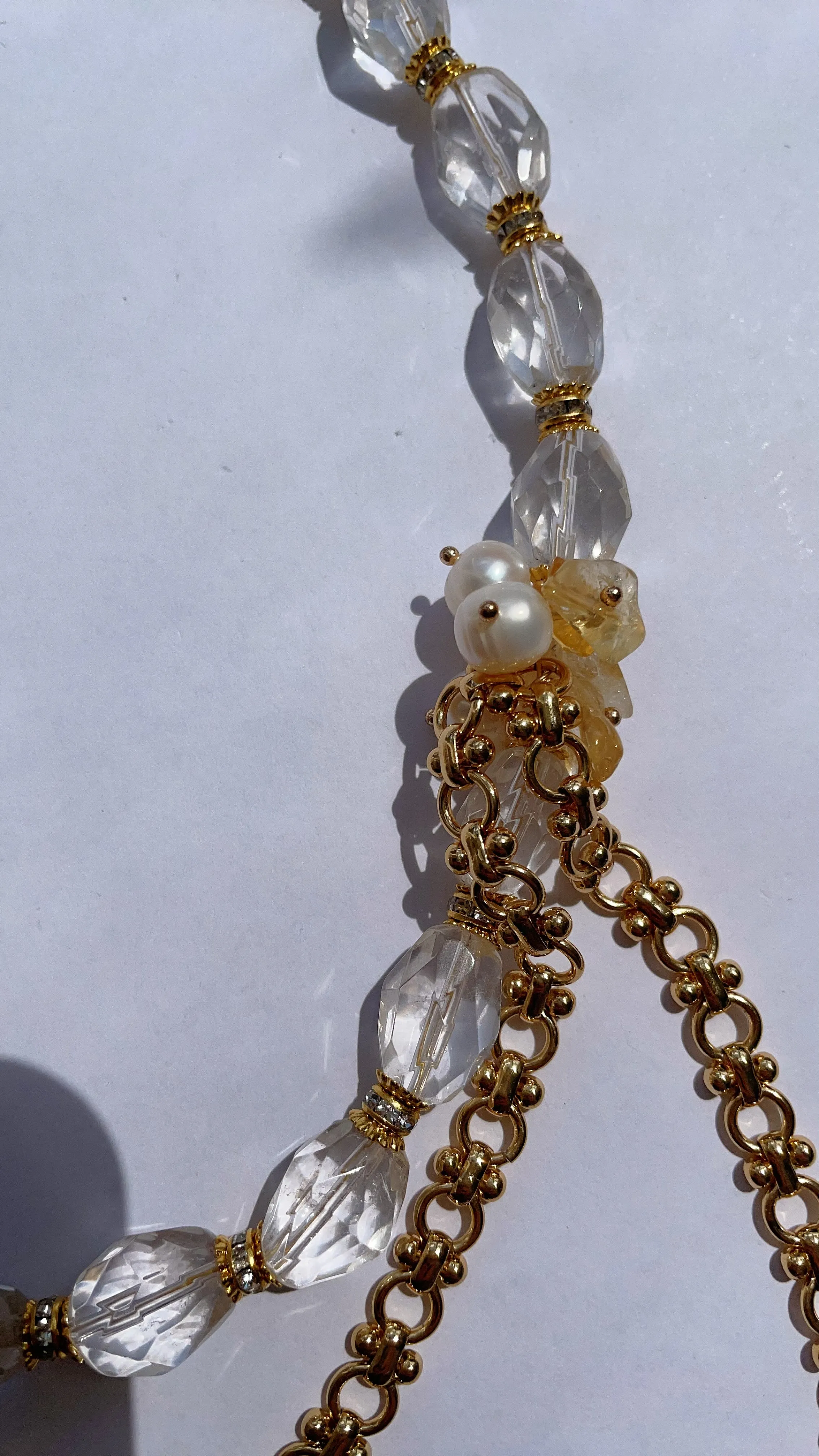 Happiness Ever - Clear Quartz & Citrine Necklace Designer