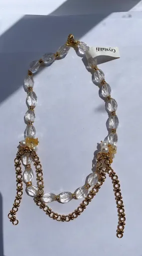 Happiness Ever - Clear Quartz & Citrine Necklace Designer