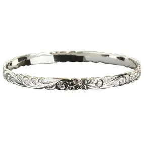 Hawaiian Jewelry Queen Cut Out One Tone Baby Bangle 8mm