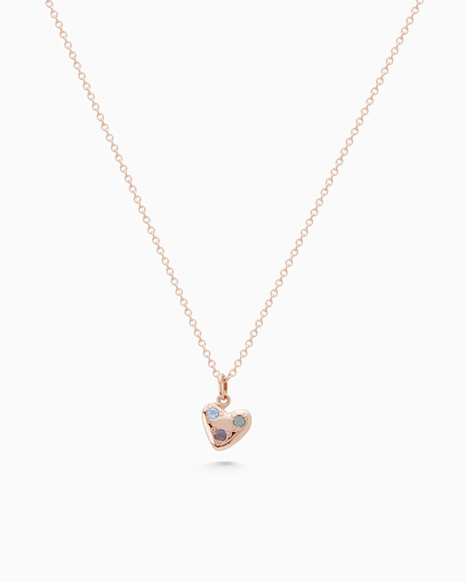 Heart Stone Pendant | Rose Gold