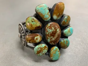 Hemerson Brown Navajo Sterling Silver Turquoise Cuff Bracelet