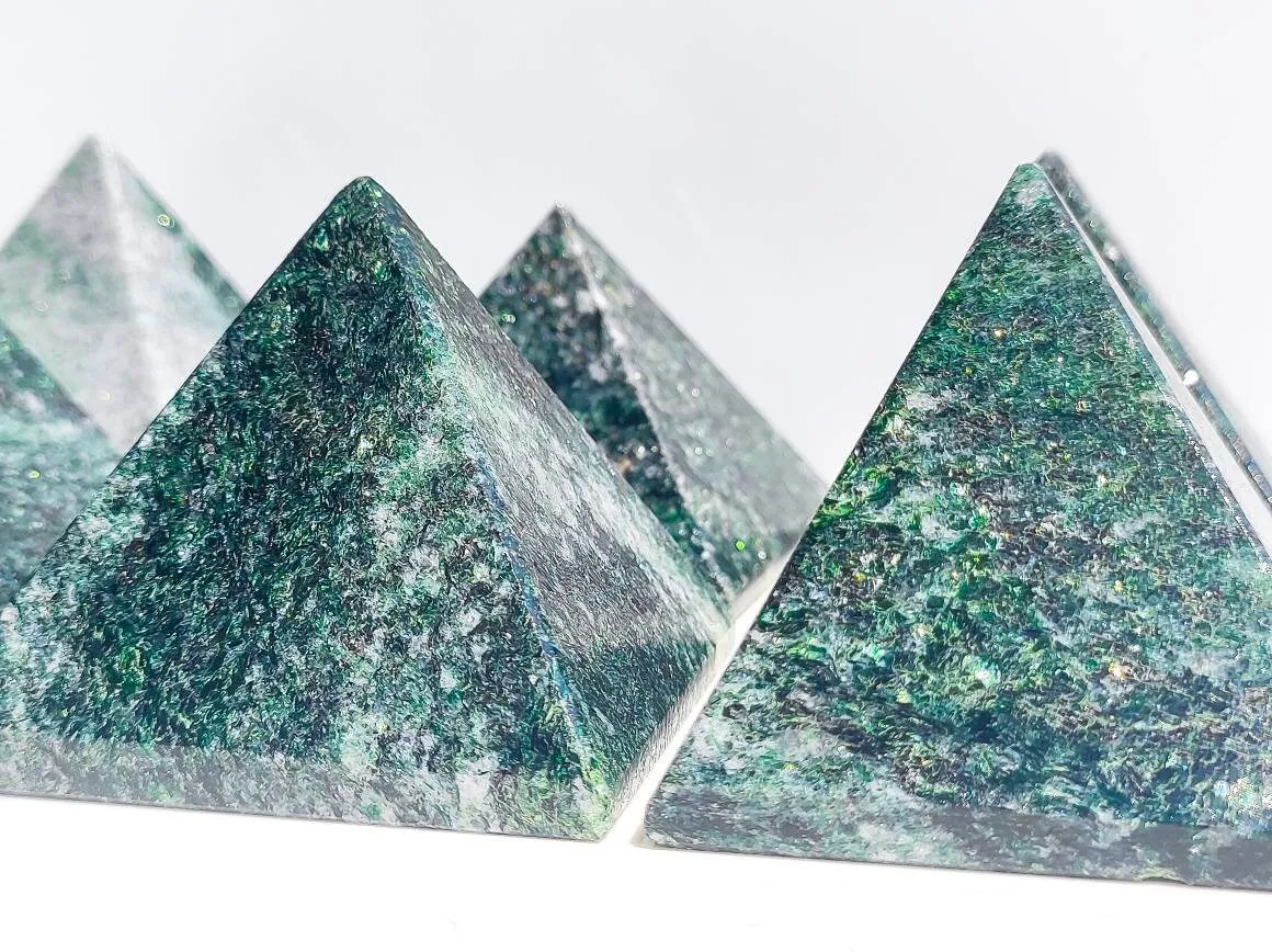 High Quality Himalayan Green Jade Crystal Pyramids