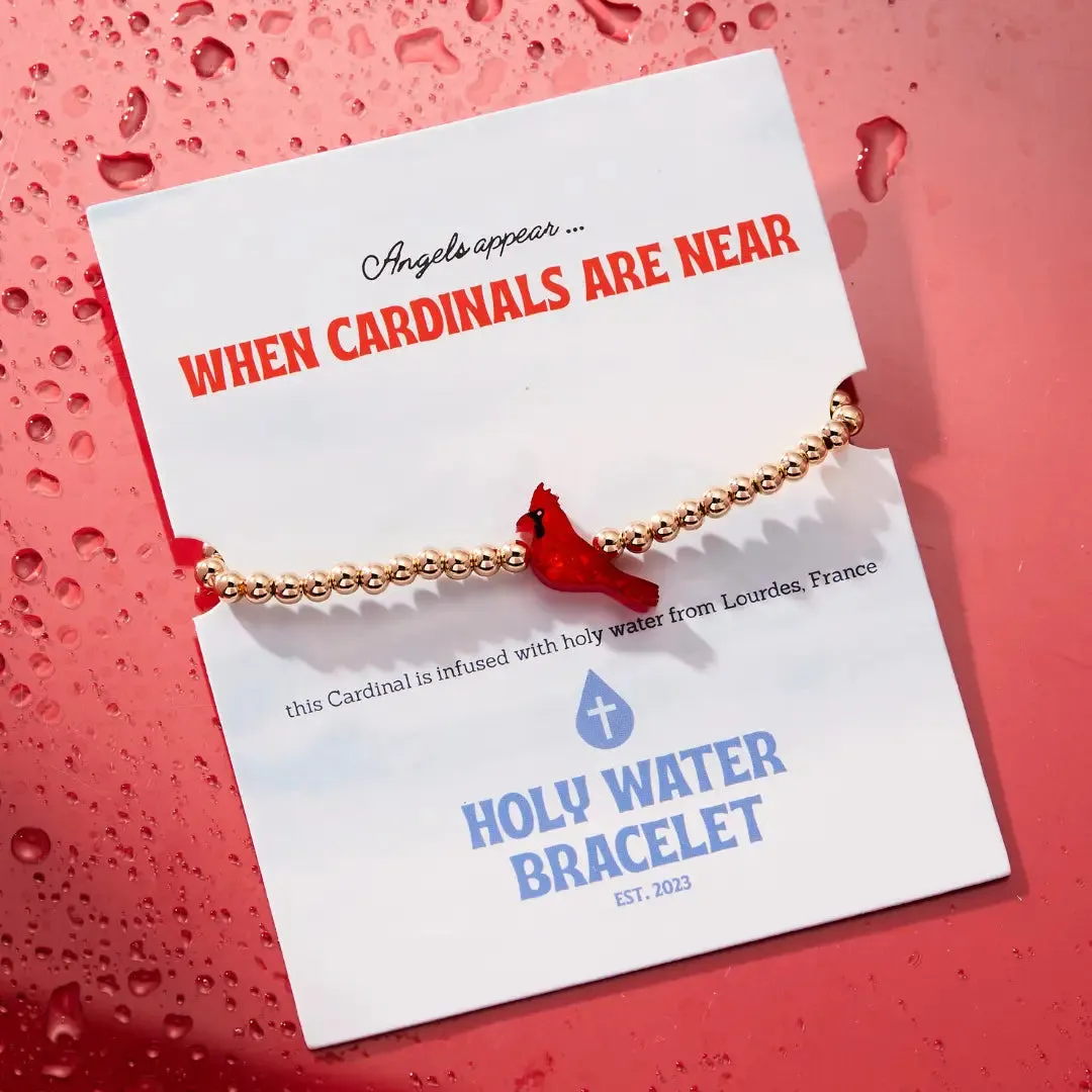 Holy Water Red Cardinal Bracelet | Gold