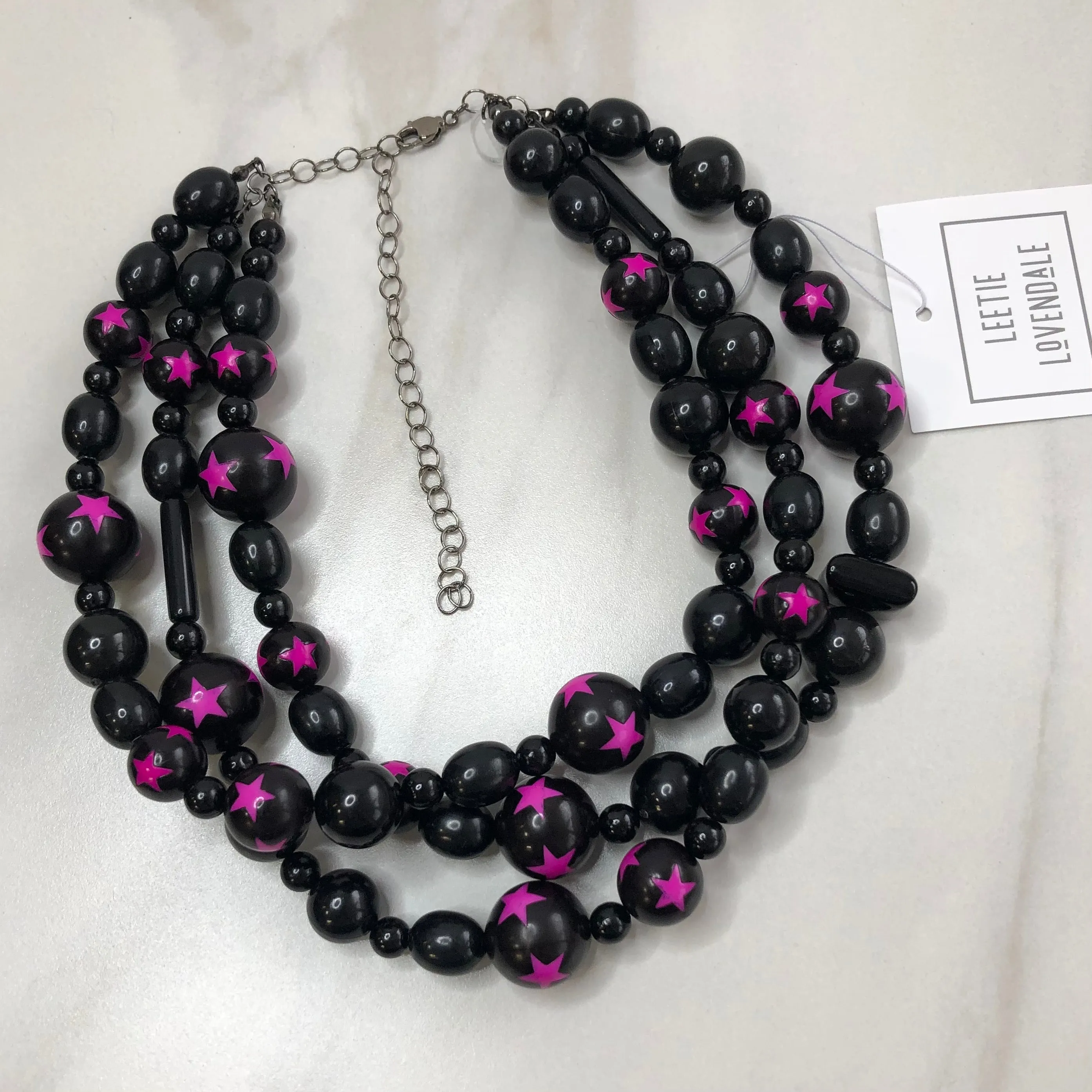 Hot Pink Super Star Morgan Necklace