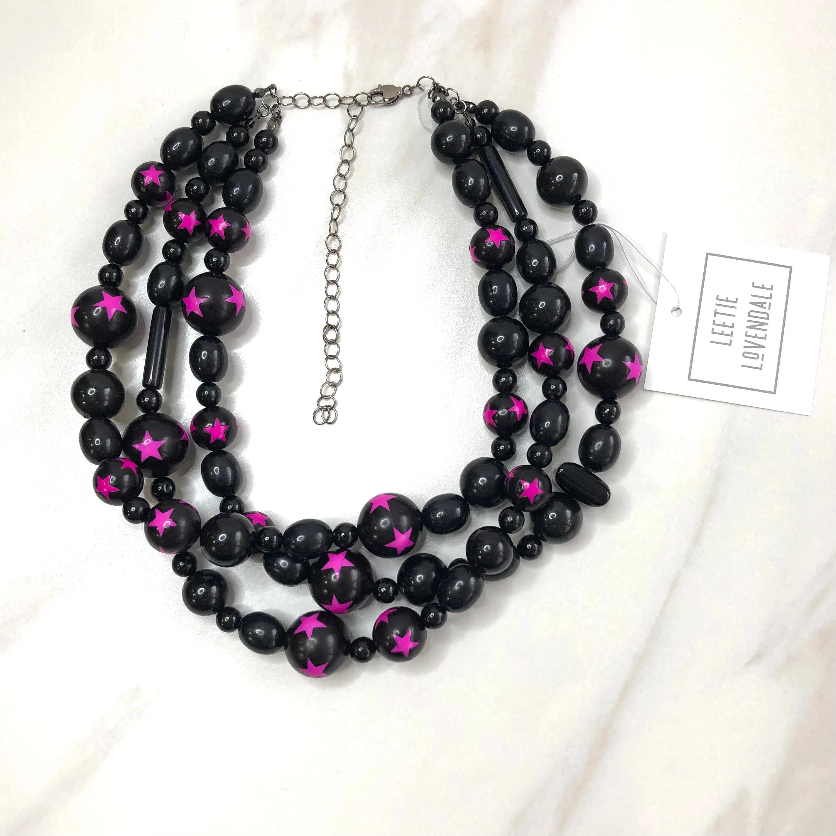 Hot Pink Super Star Morgan Necklace