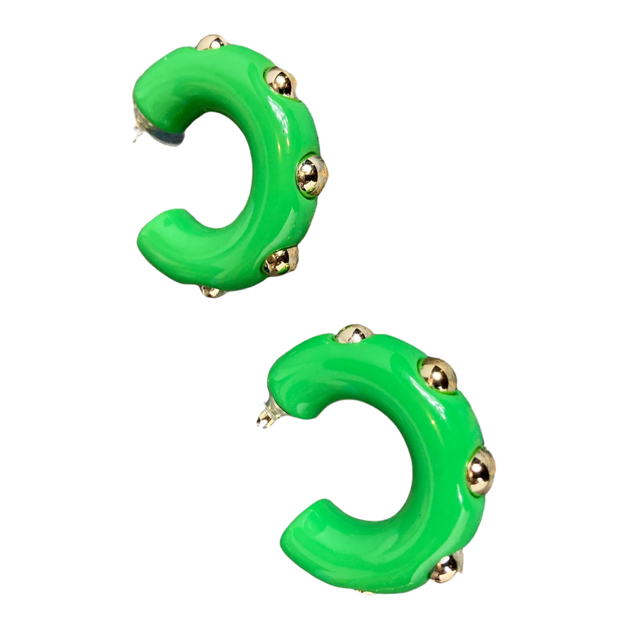 Image Gang Jade Acrylic Stud Hoop Earring