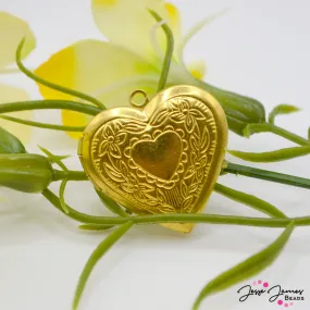 In My Heart Brass Locket Pendant