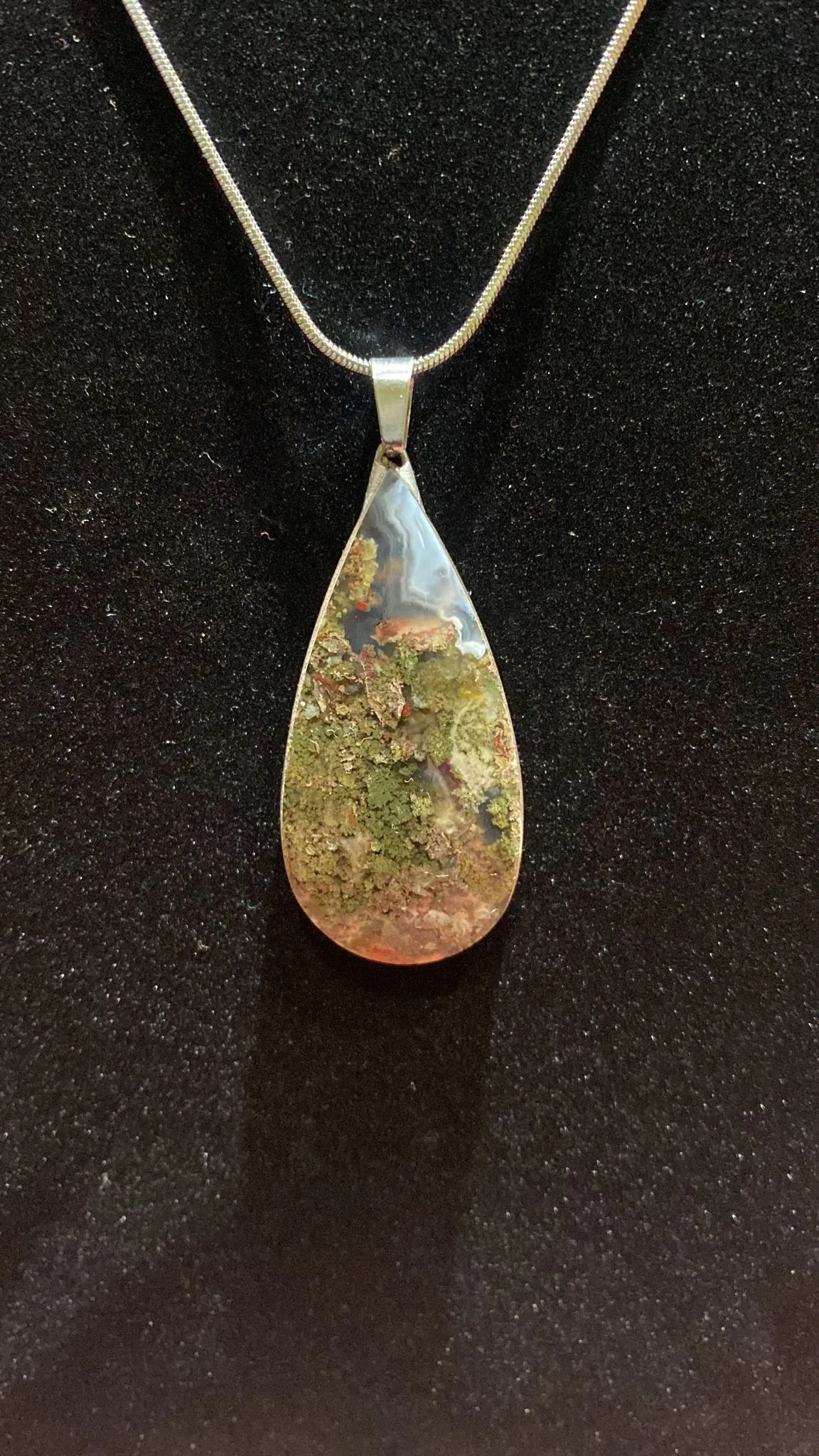 Indonesian Moss Agate Pendant