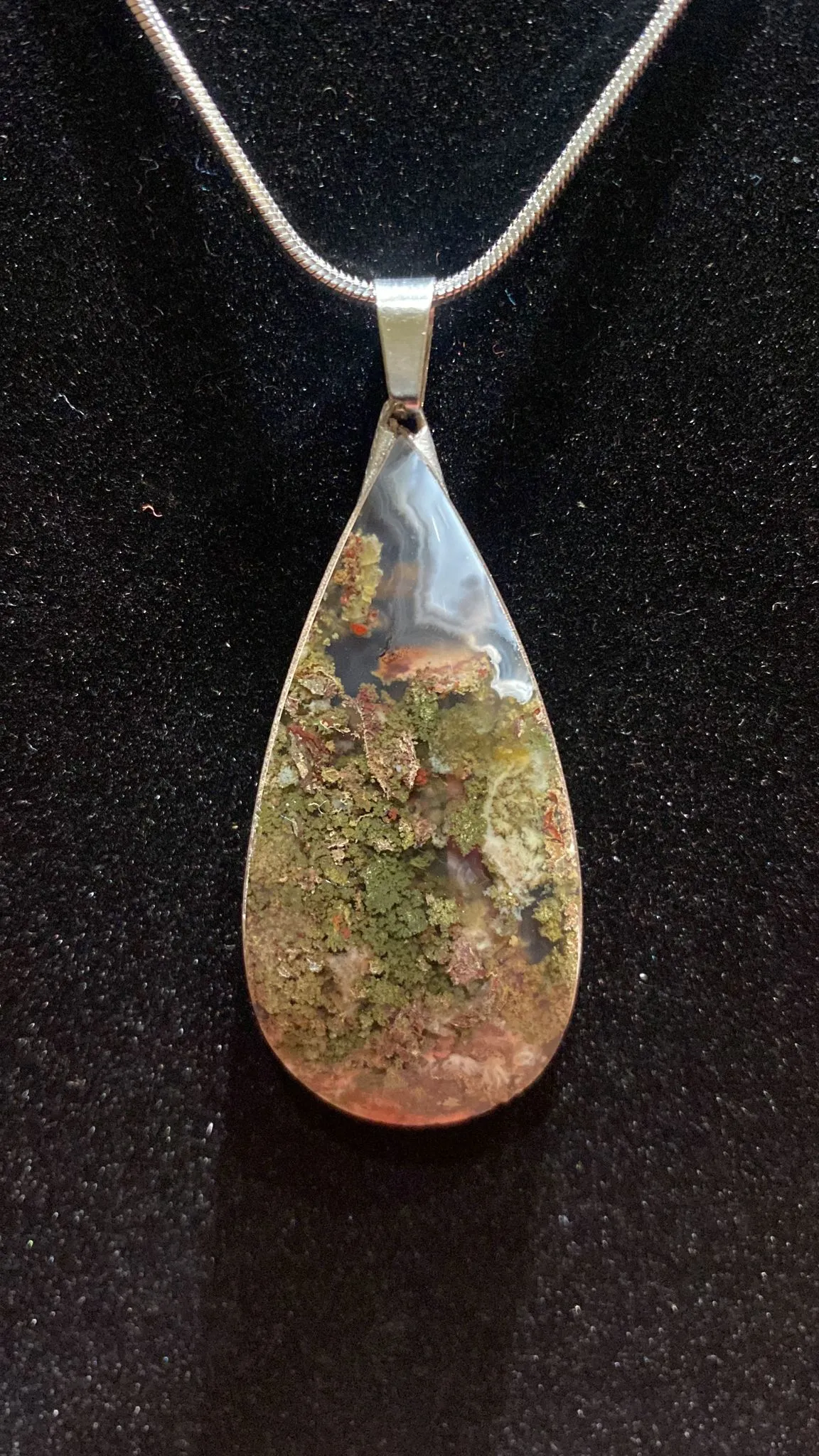 Indonesian Moss Agate Pendant