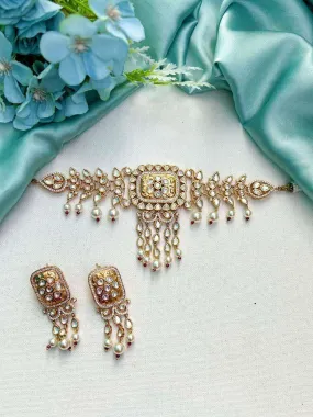 Jadau Polki Necklace Set