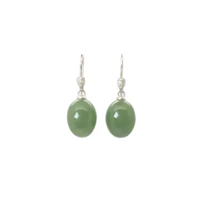 Jade Figurehead Cameo Earrings