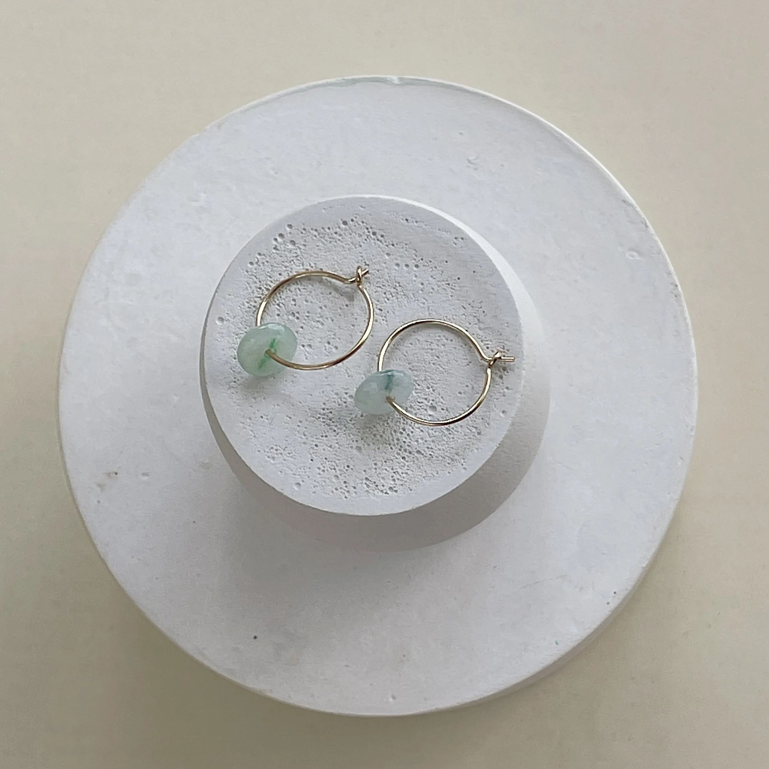 Jadeite Mini Hoops