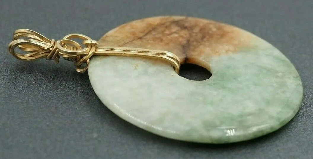 Jadeite/Jade 9ct Yellow Gold Pendant