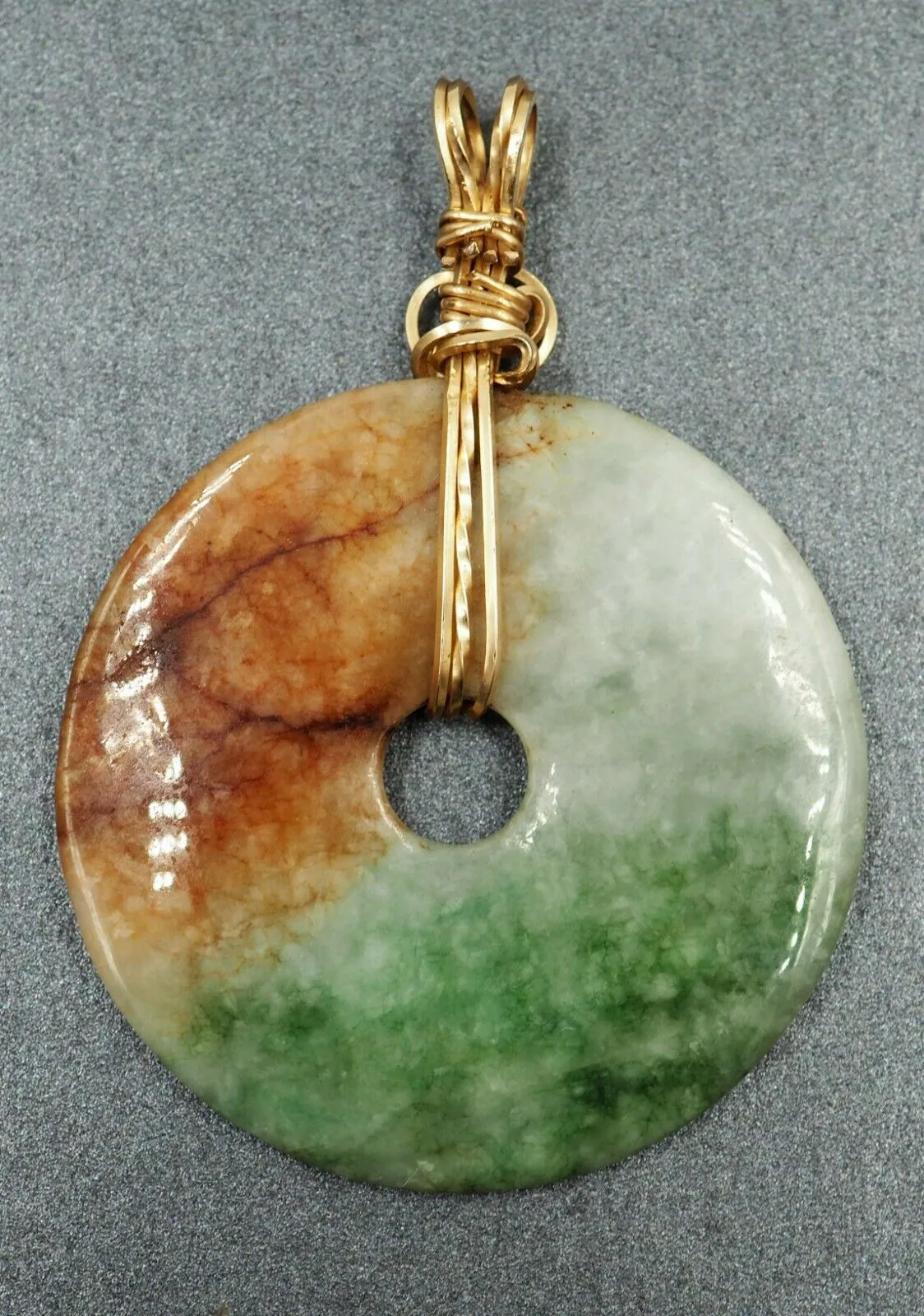 Jadeite/Jade 9ct Yellow Gold Pendant