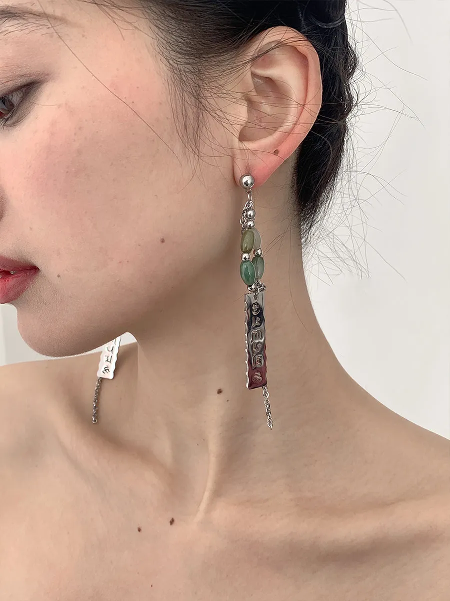 Jiu Xiao 九霄 Nine Heavens New Chinese Style Rune Tag Earrings