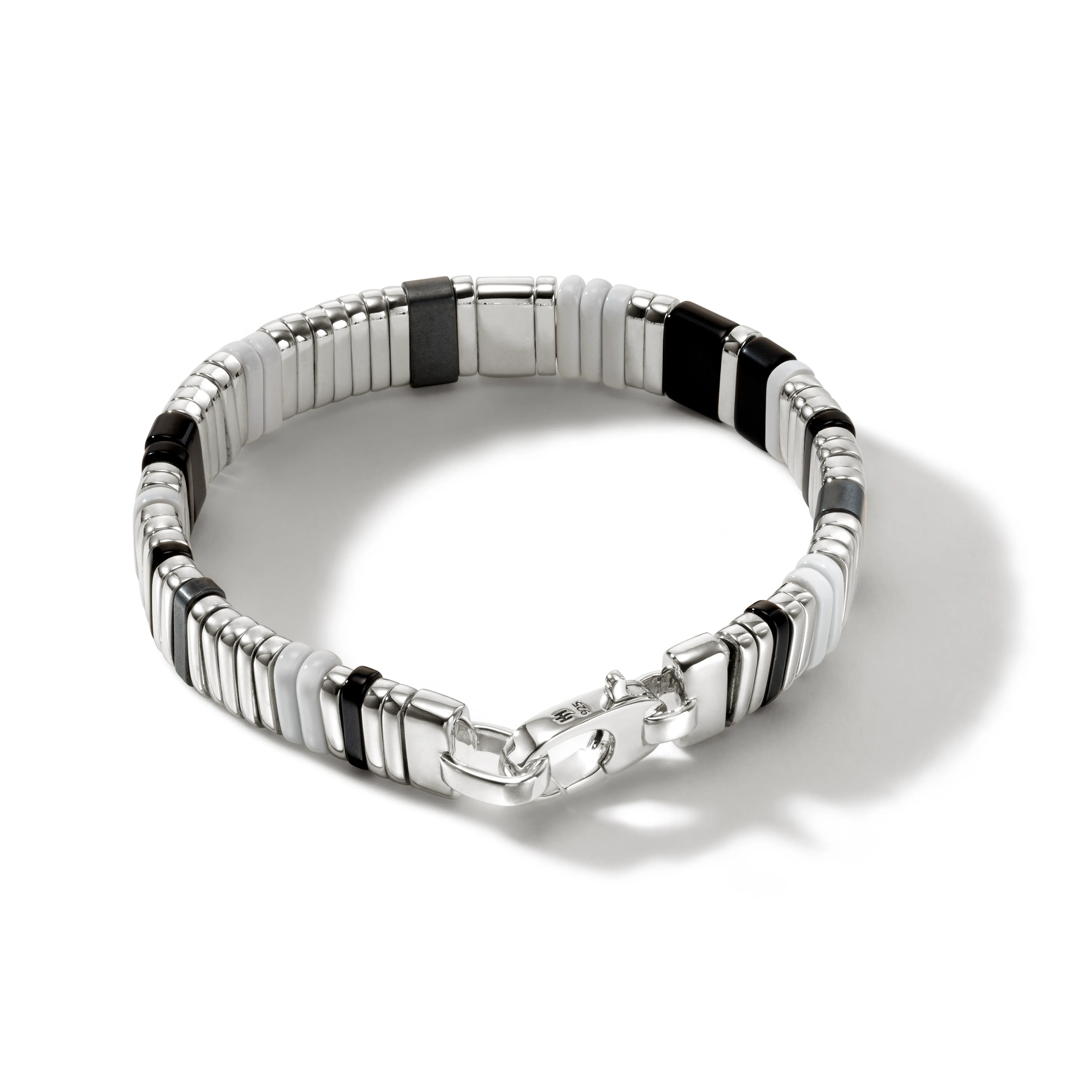 John Hardy Colorblock Silver Bracelet with Lobster Clasp