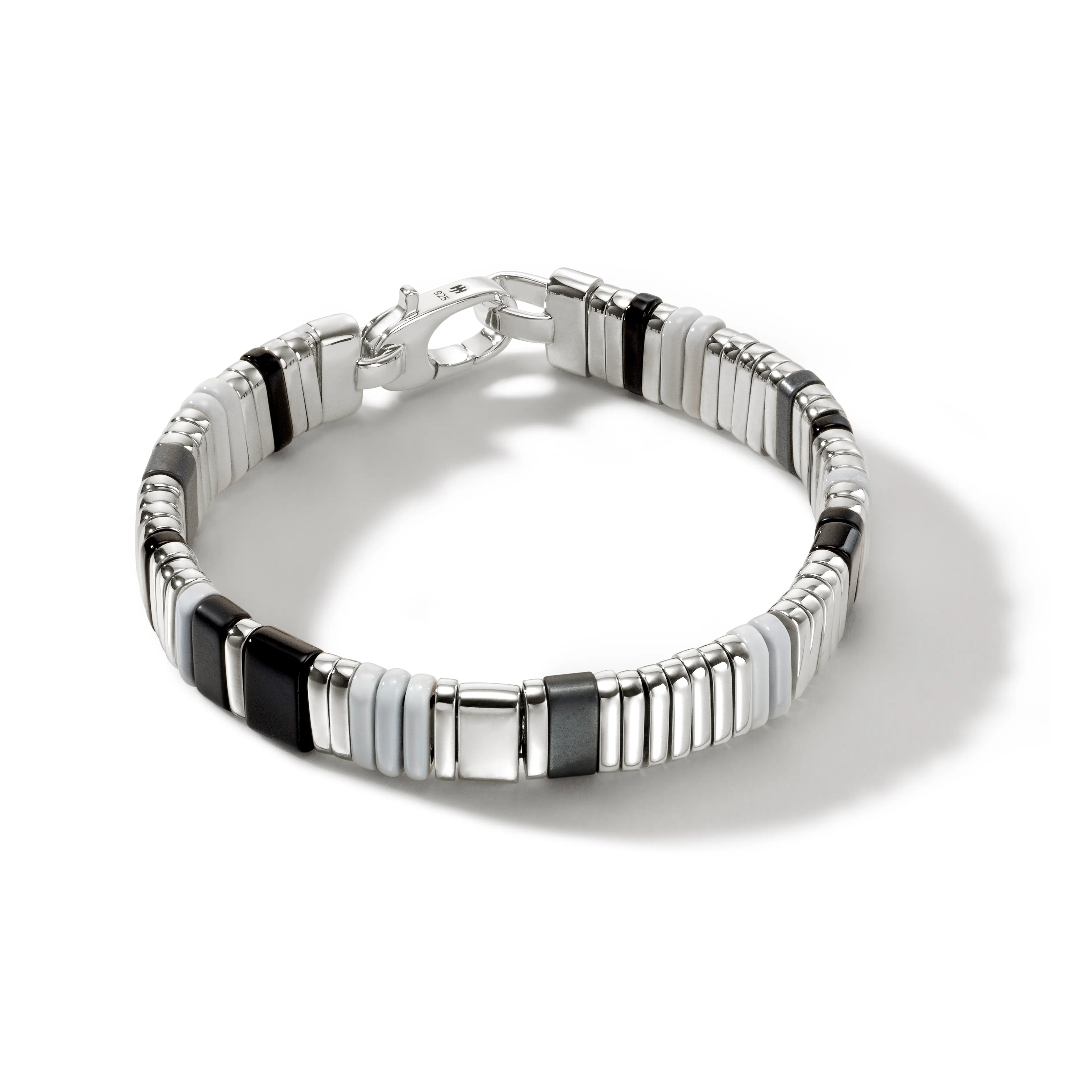 John Hardy Colorblock Silver Bracelet with Lobster Clasp