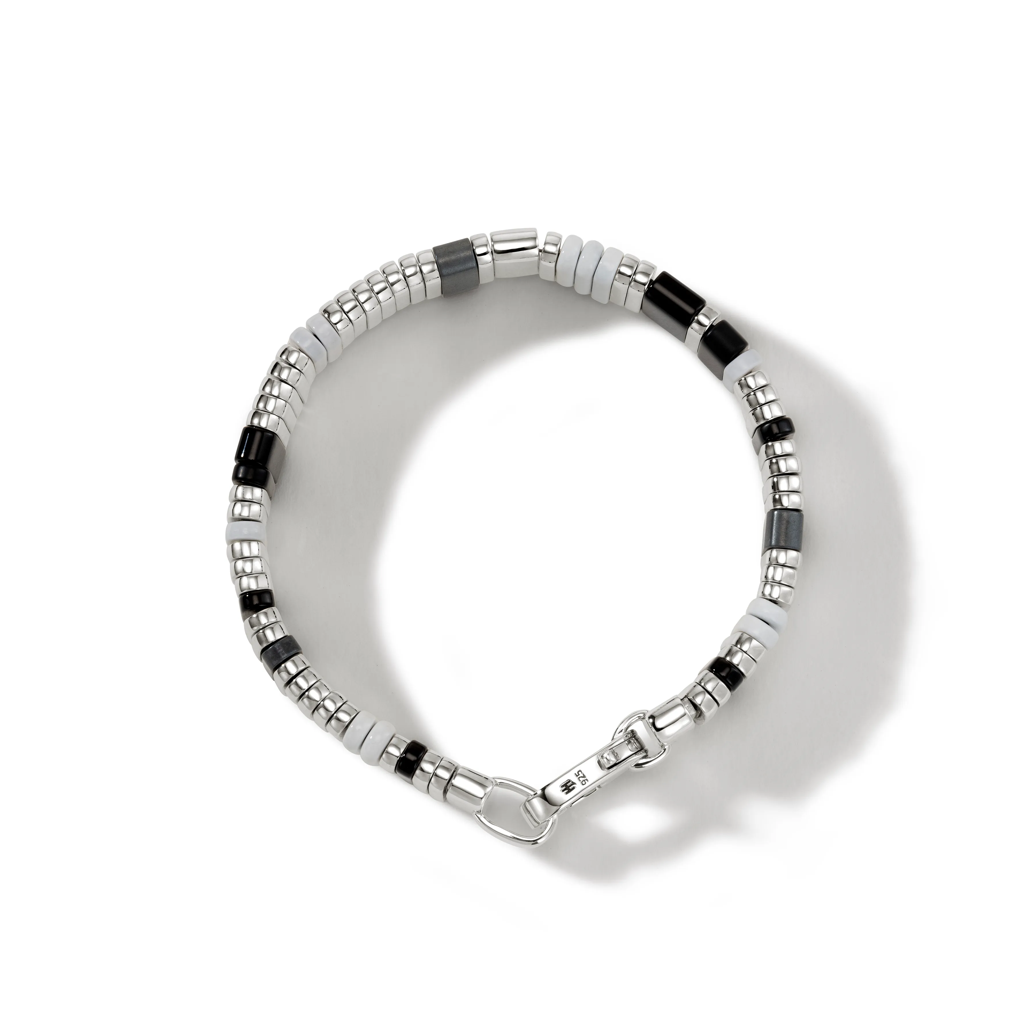 John Hardy Colorblock Silver Bracelet with Lobster Clasp