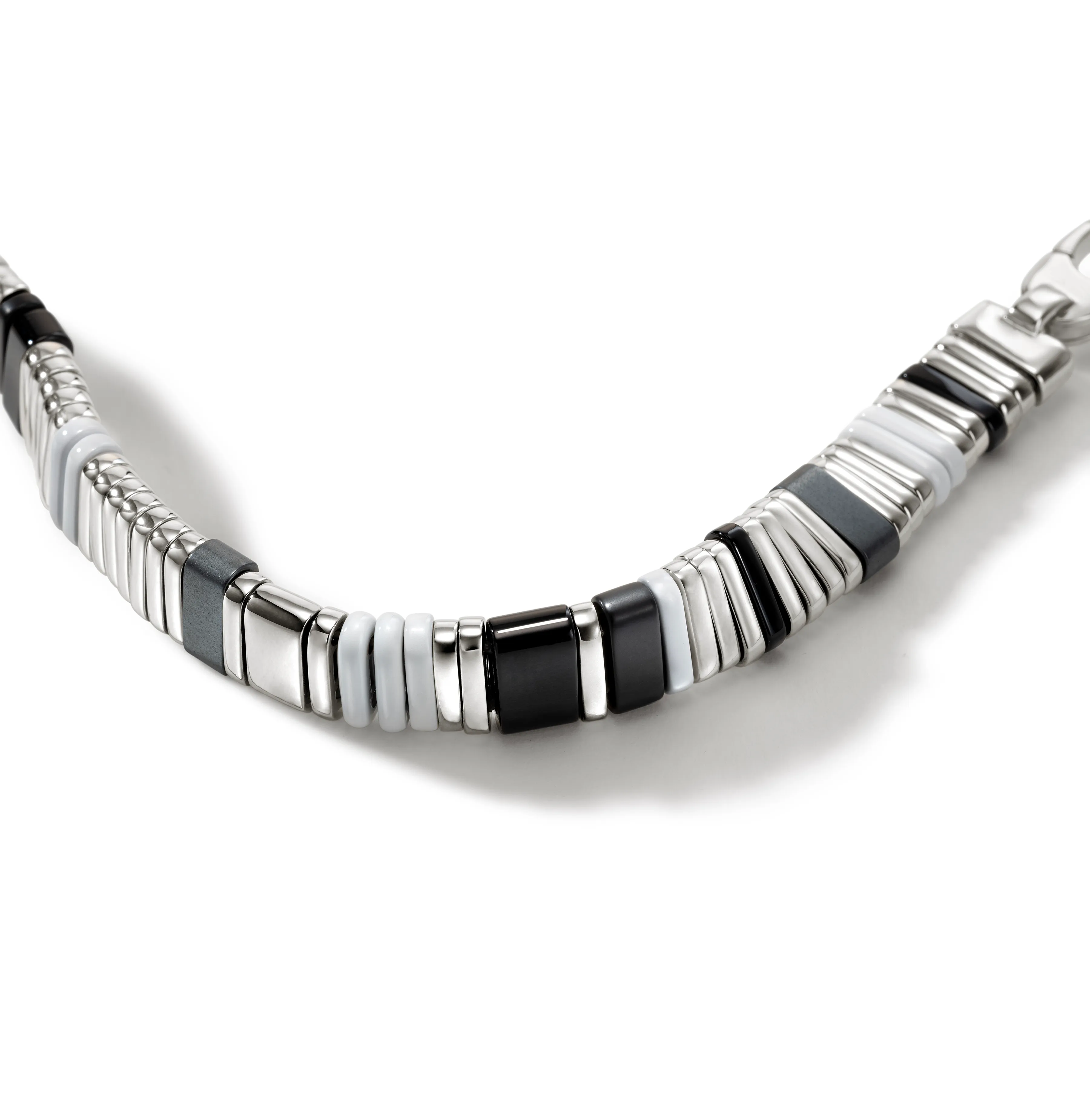 John Hardy Colorblock Silver Bracelet with Lobster Clasp