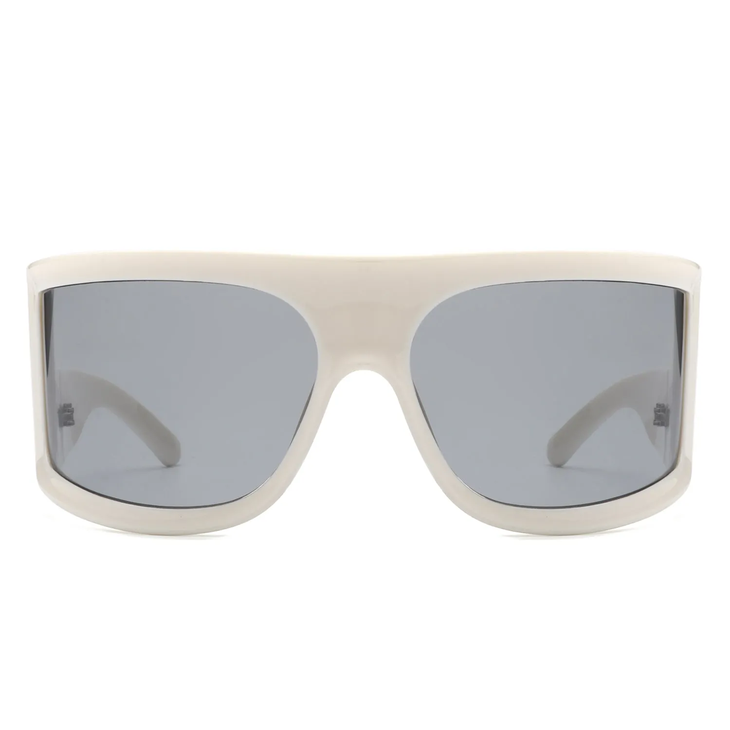 Kaelina - Oversize Irregular Fashion Square Wrap Around Sunglasses