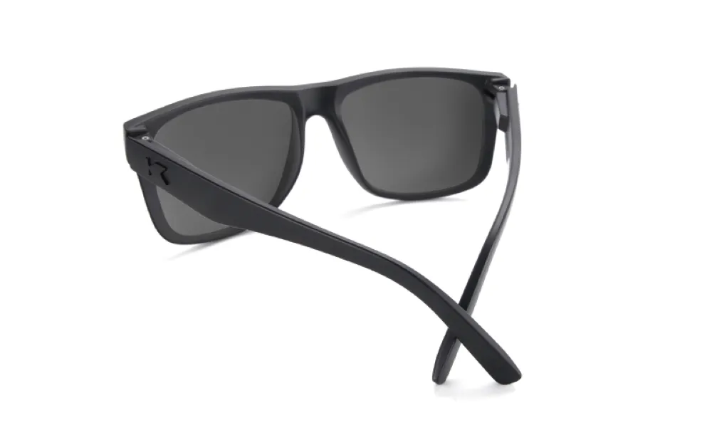 Knockaround Sport Matte Black  Frame - Black Smoke Lens - Polarized Sunglasses