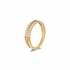 Layne Double Ring 18K Gold