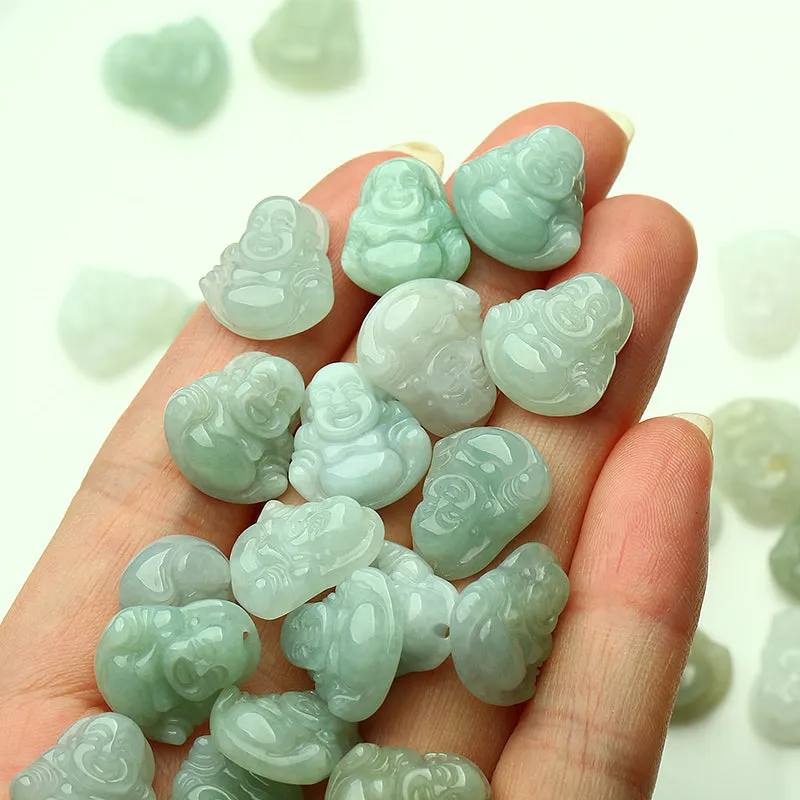 Length 15mm-17mm Natural Jade Beads Jadeite Mixed Colors Buddha Bead WBD22