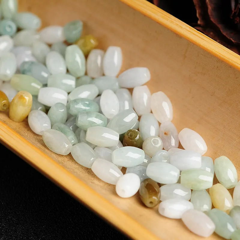 Length 7mm-8mm Thickness 4.5mm Natural Jade Beads Jadeite Mixed Colors Bead WBD19