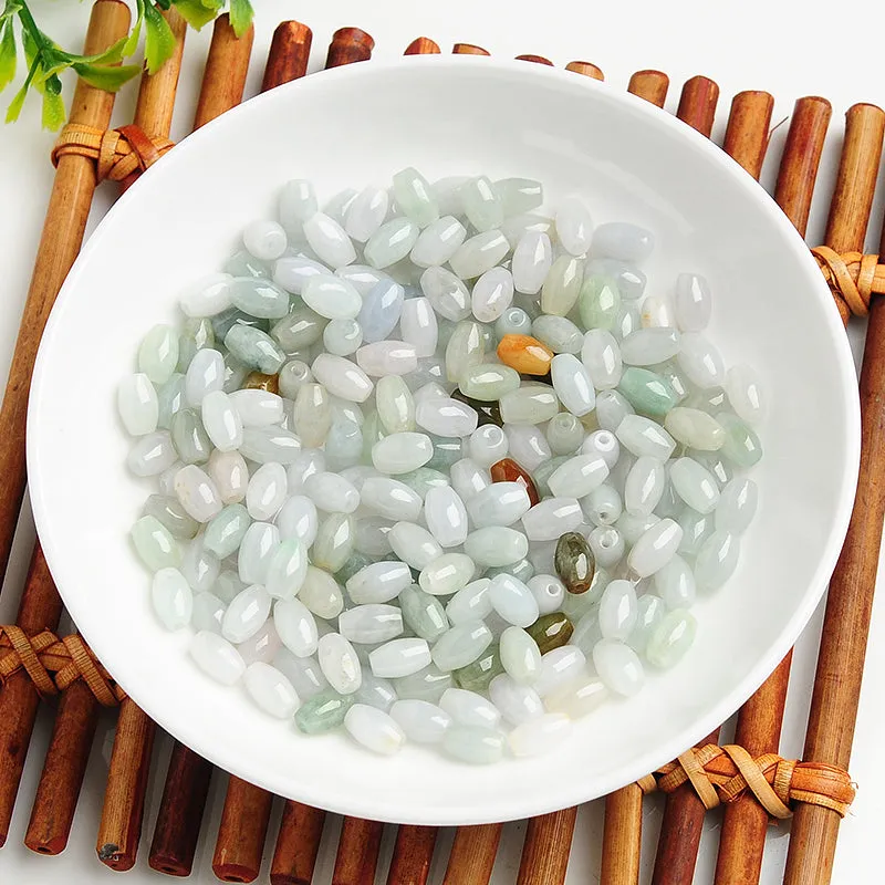 Length 7mm-8mm Thickness 4.5mm Natural Jade Beads Jadeite Mixed Colors Bead WBD19