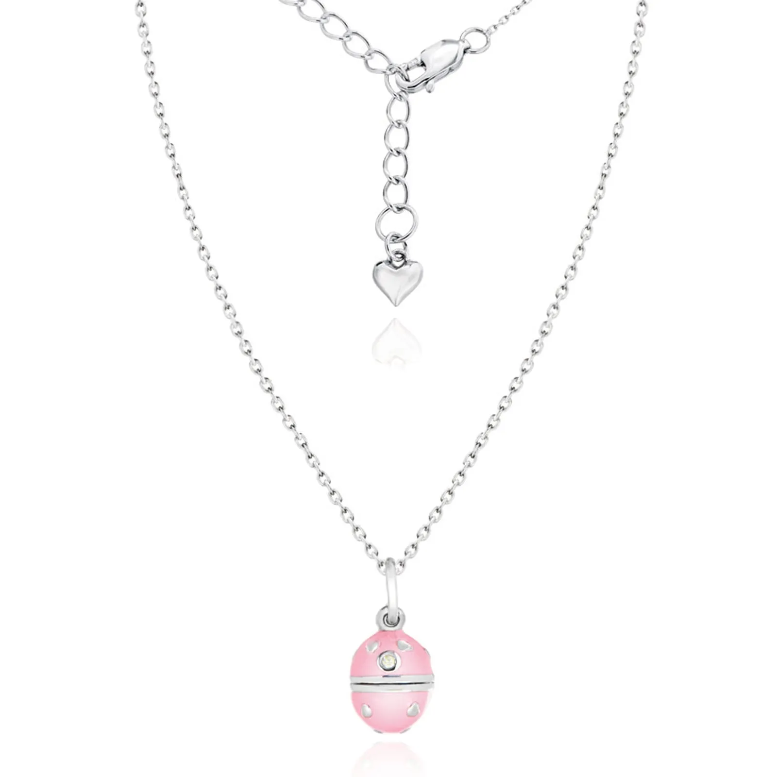 Lily and Lotty Sterling Silver Diamond Set Locket Pendant