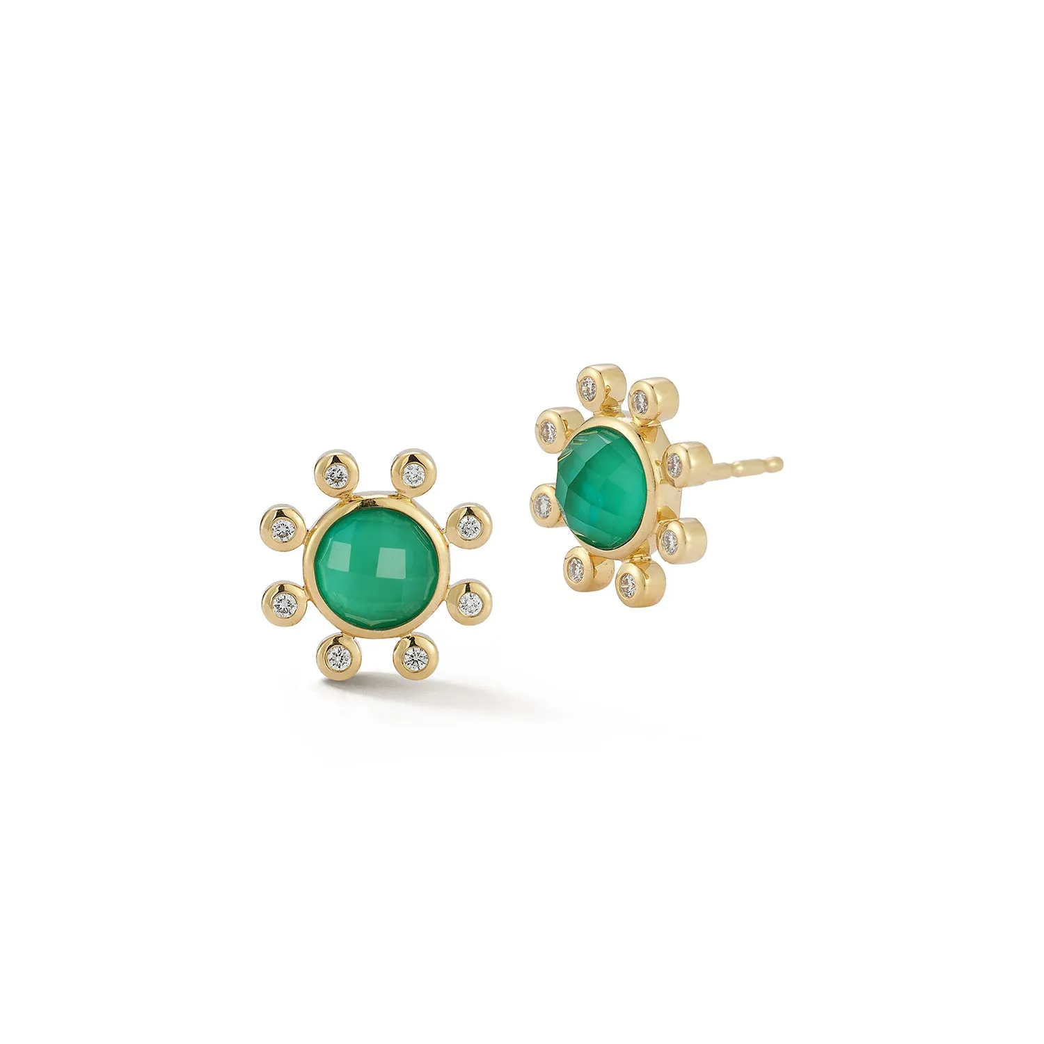 Little Dipper Studs - Green Jade