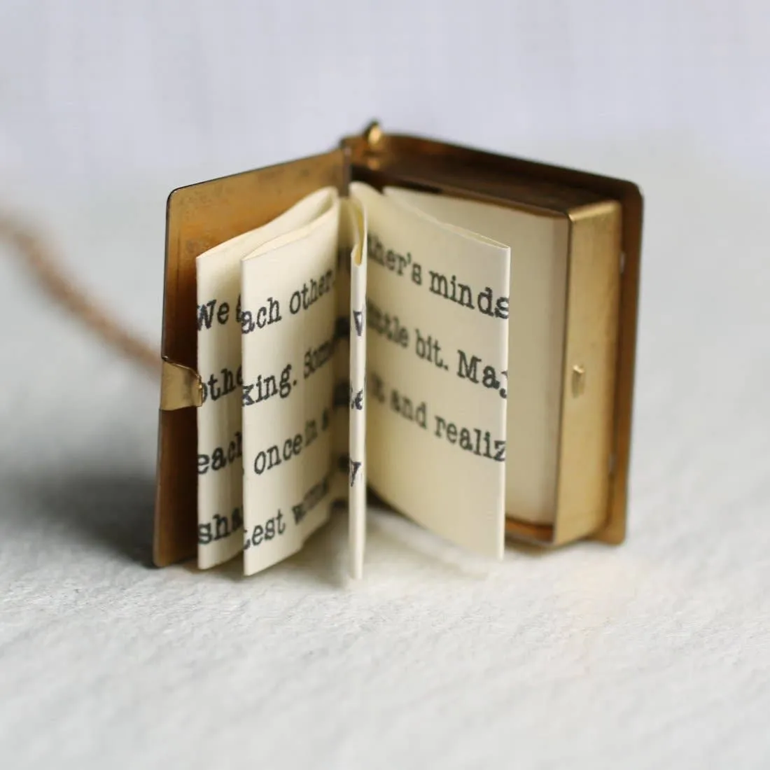 Love Story Book Locket Necklace