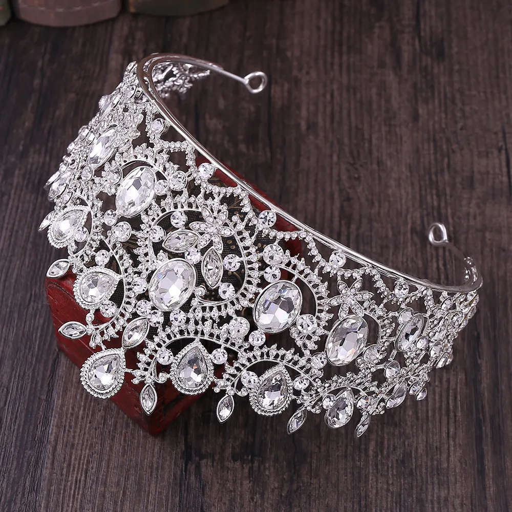 Luxury Crystal Wedding Crown Hairbands Fashion Classic Bridal Hair Accessories Princess Crowns Bride Tiaras