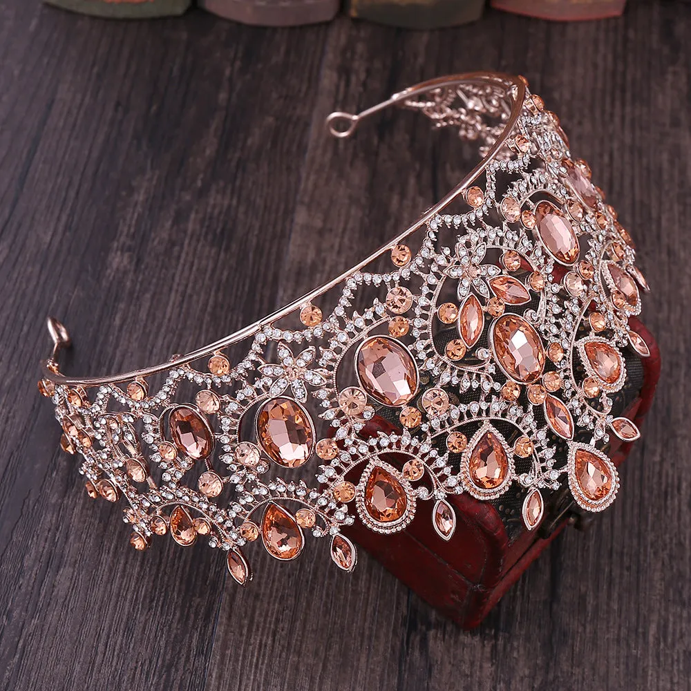 Luxury Crystal Wedding Crown Hairbands Fashion Classic Bridal Hair Accessories Princess Crowns Bride Tiaras