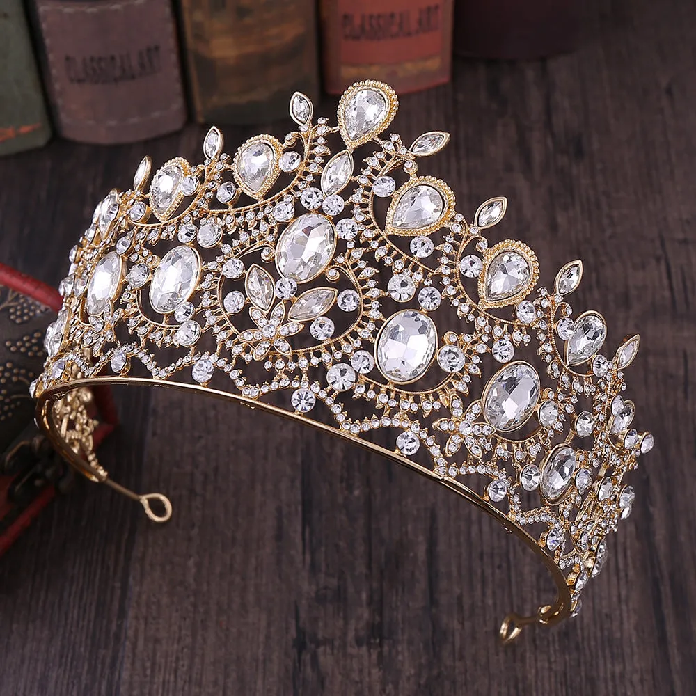 Luxury Crystal Wedding Crown Hairbands Fashion Classic Bridal Hair Accessories Princess Crowns Bride Tiaras