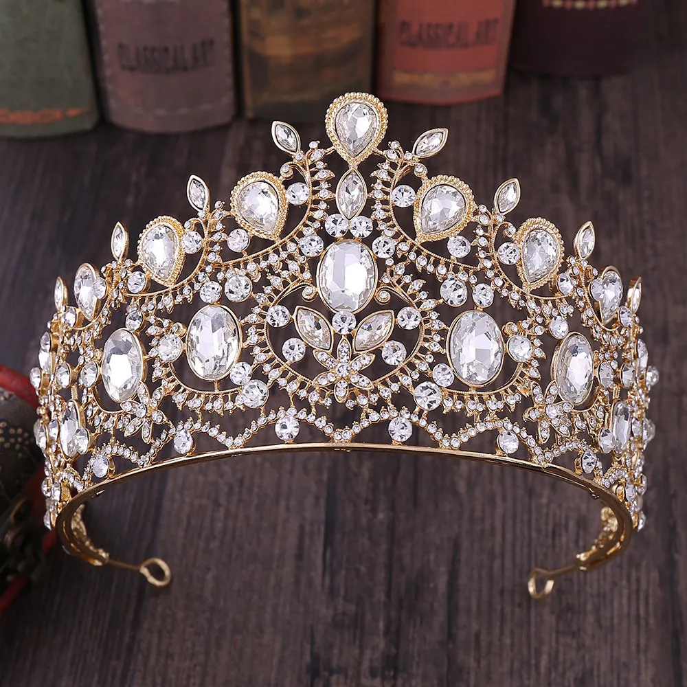 Luxury Crystal Wedding Crown Hairbands Fashion Classic Bridal Hair Accessories Princess Crowns Bride Tiaras