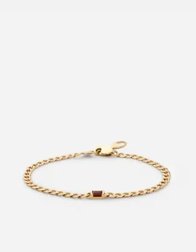 Lyra Garnet Chain Bracelet, Gold Vermeil