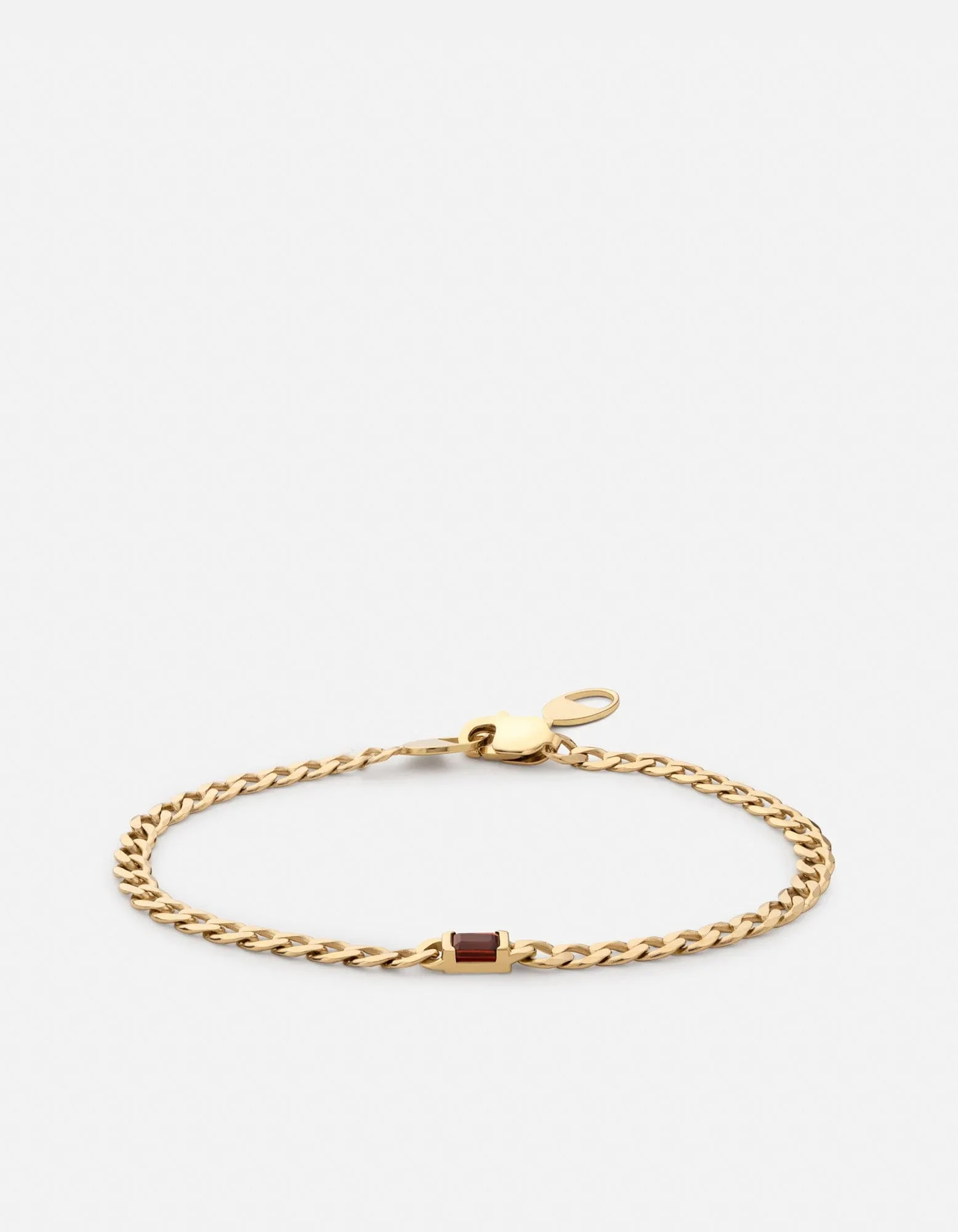 Lyra Garnet Chain Bracelet, Gold Vermeil