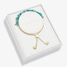 Mainfestones Turquoise Gold Plated 24.5cm Adjustable Bracelet 6895