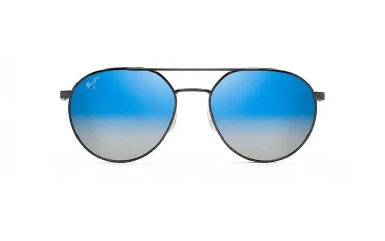 Maui Jim Waterfront Dark Metal Frame - Dual Blue Lens - Polarized Sunglasses